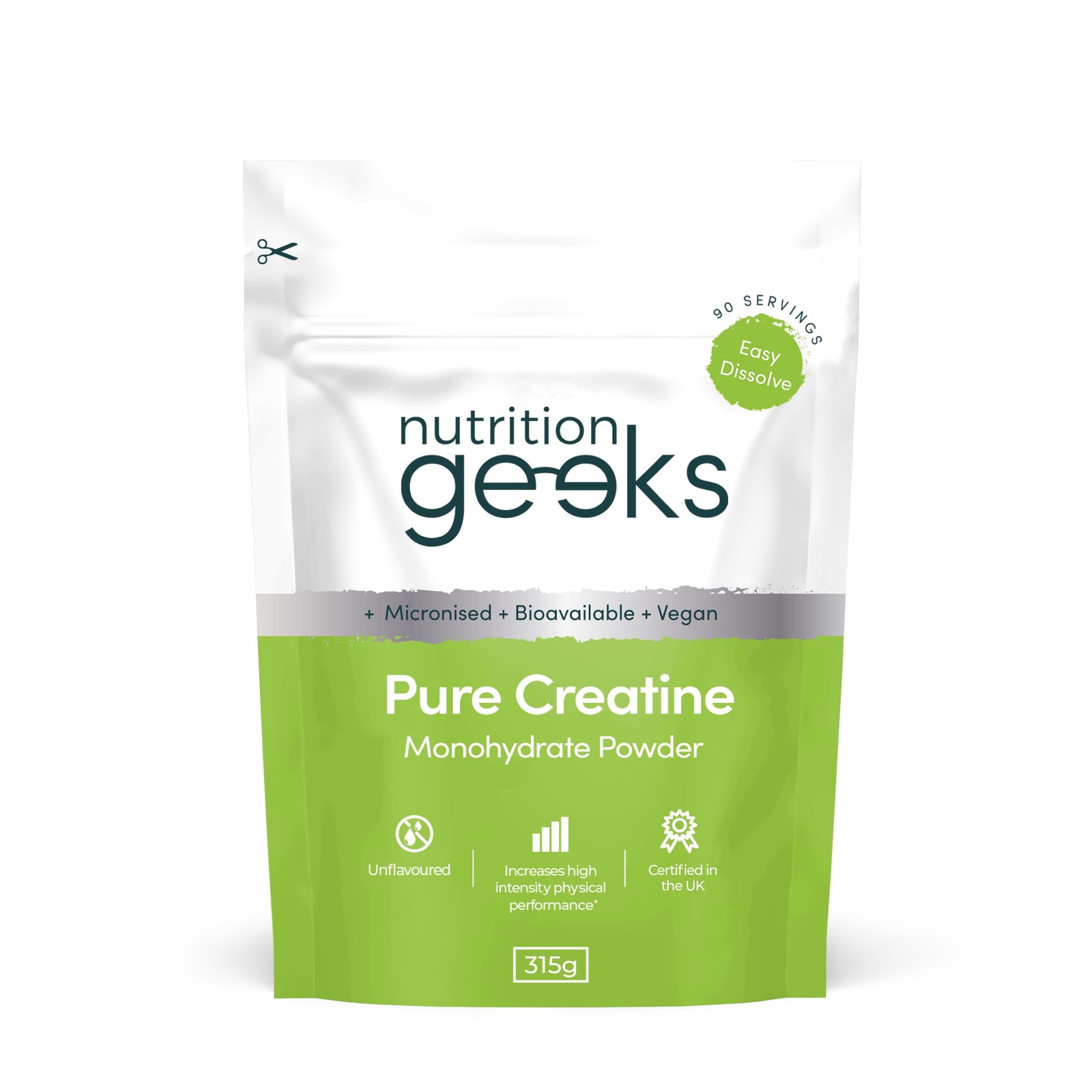 Pure Creatine Monohydrate Powder  315g 90 Servings  Easy Dissolve Creatine Po...