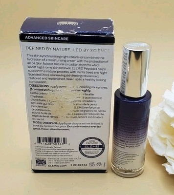 Elemis Peptide4 Night Recovery Cream-Oil 1 fl New In Box READ DESCRIPTI 