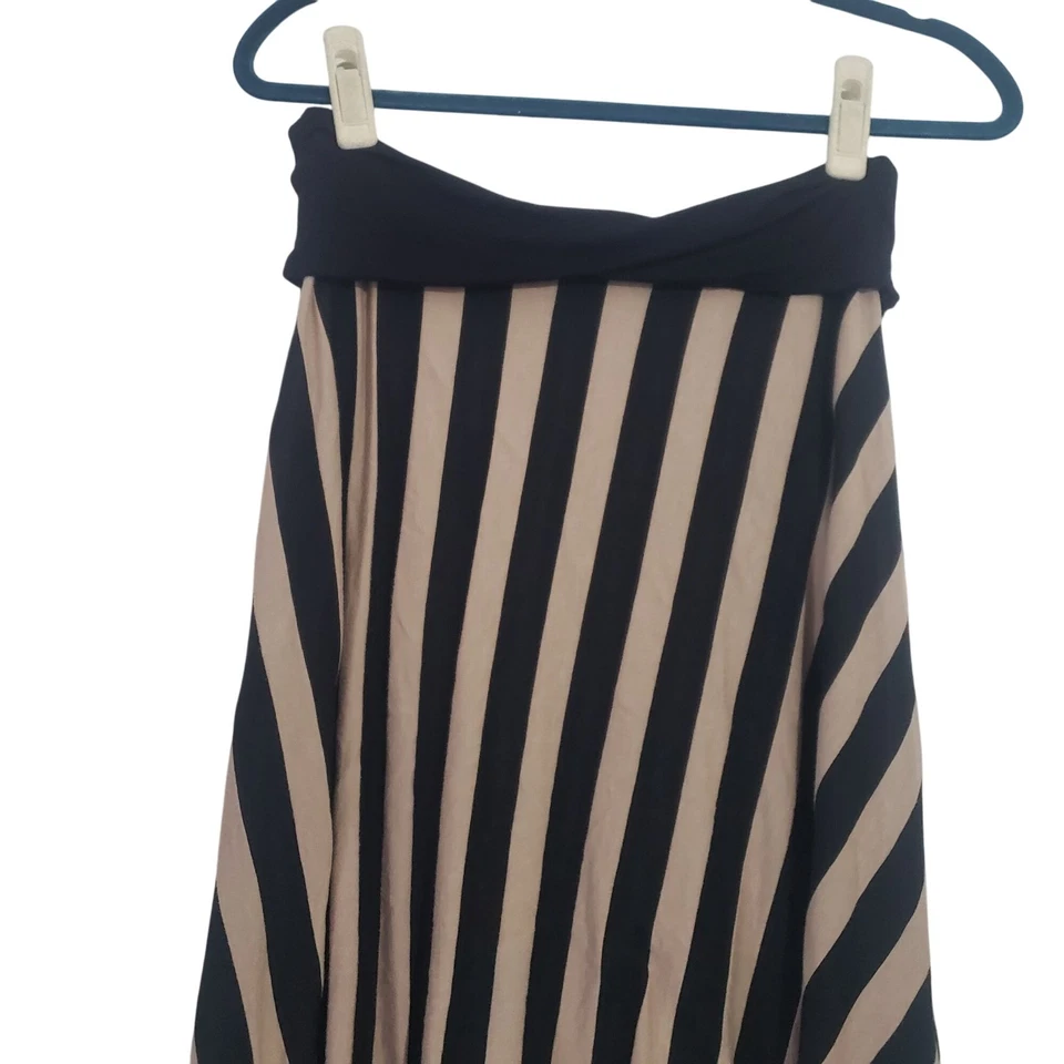 Wetseal Womens Stripe High Low Midi Skirt Size L Y2K Beach Vacation Grunge - Image 3 of 4