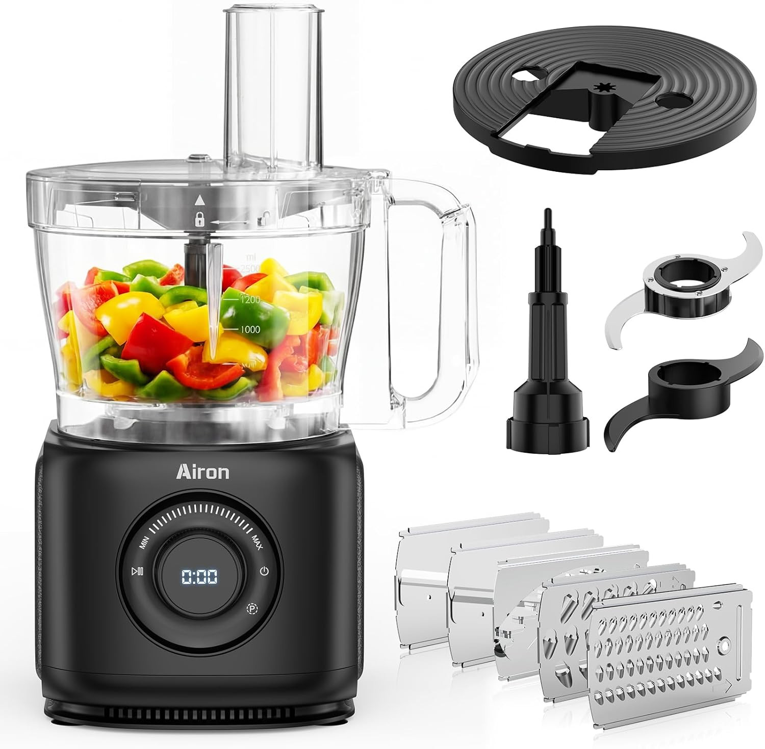 Versatile 7-in-1 Food Processor with 14-Cup Bowl & Extra Lar