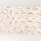 Off White Cotton Hand Tatted Lace Table/ Dresser Runner Floral & Scrolls15"X35"