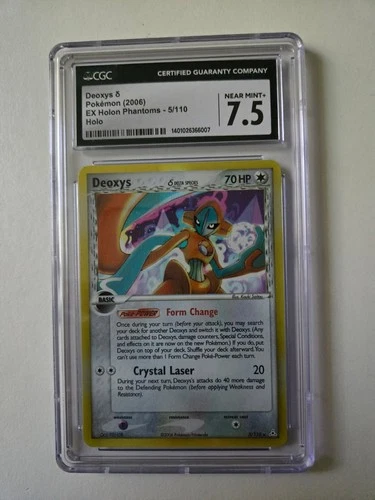 2006 Deoxys (Delta Species) 5/110 EX Holon Phantoms Holo CGC 7.5 Near Mt +