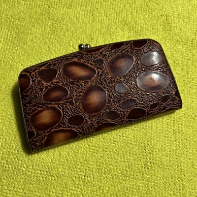 Antique Alligator Leather Faux Child's Or Penny Coin Purse 4x2   