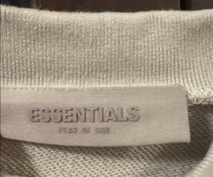 Fear of God Essentials Cotton French Terry Long Sleeve Polo Shirt size 10 thumbnail 4