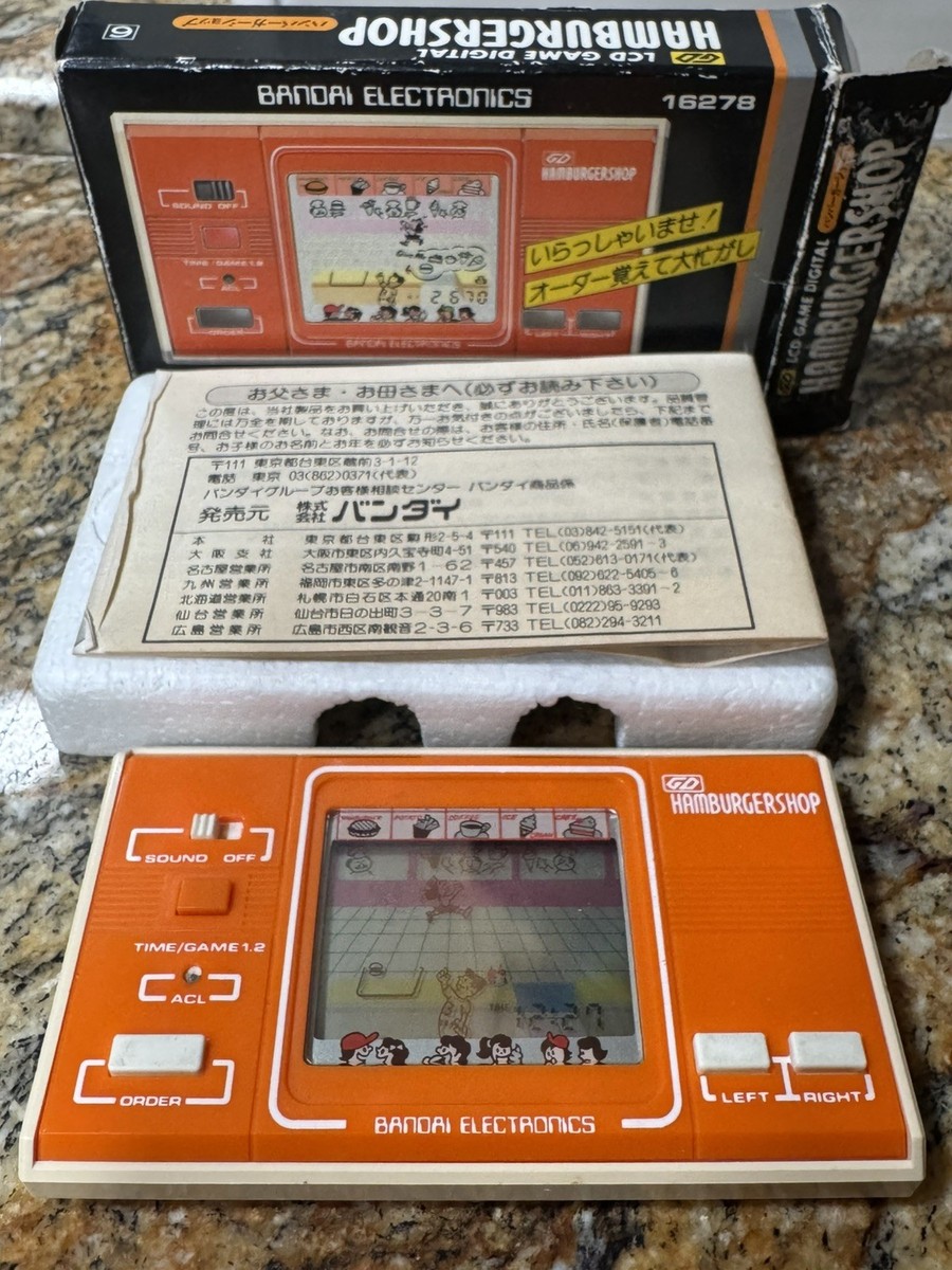 BANDAI 新品未使用 LCDゲーム HAMBURGERSHOP 1981 Bandai Hamburger Shop LCD Game with Box Rare | eBay