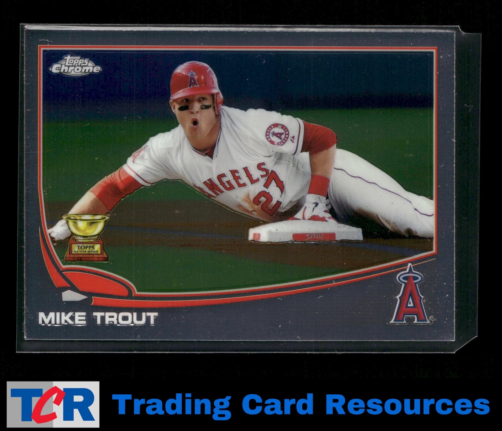 2013 Topps Chrome #1 Mike Trout : Sliding