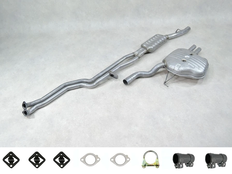 MTS Auspuff SET NEU für BMW E60 520i 525i 530i Mitteltopf+Endtopf+Anbaut. - Bild 1 von 1
