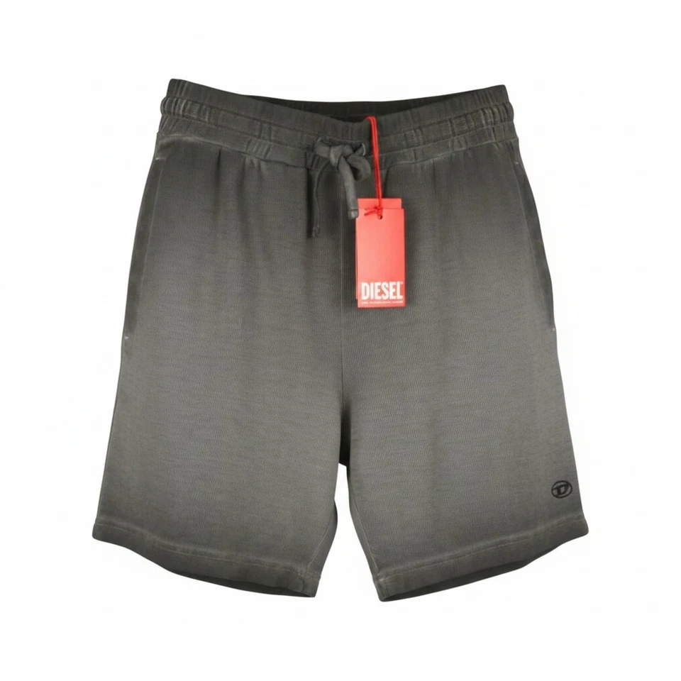 DIESEL P-Stalt-Waf Bermudas Para Hombre Talla L Gris Algodón Piqué Tejido Waffle - Imagen 4 de 4