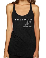 Freedom Charlie Signature- Kirk Memorial Tribute Racerback Tank Top