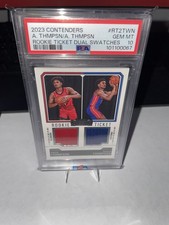 2023 Panini Contenders Amen Asaur Thompson Rookie Dual Swatches PSA 10 Graded