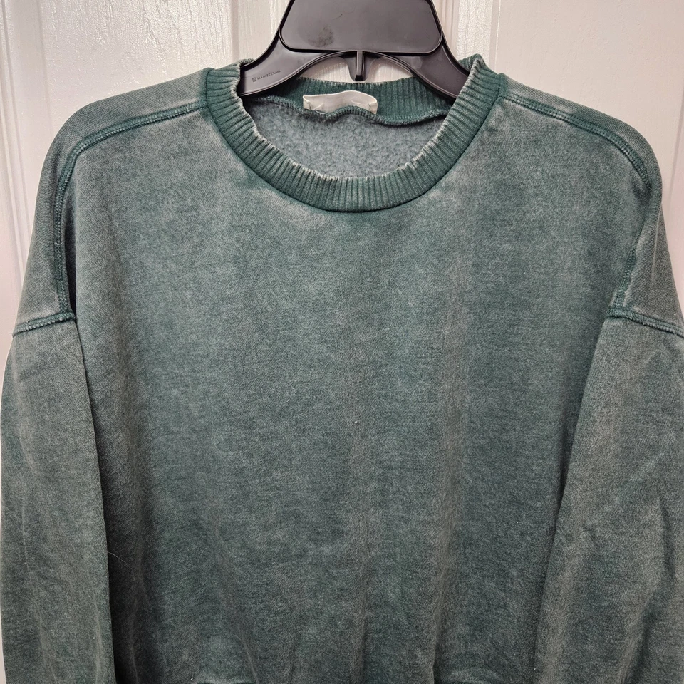 WOMENS ZENANA GREEN OVERSIZED CROPPED SWEATER SIZE SMALL - Image 2 of 4