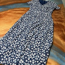 Madewell Dress Womens 4 Blue Floral Maxi Short Sleeve V Neck Spring SP19 1927