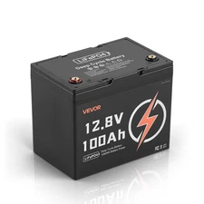 VEVOR 12V 100Ah LiFePO4 Battery,Up to 15000 Cycles,Deep Cycle Lithium Iron Phosp