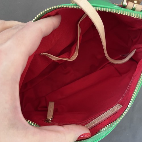 Dooney & Bourke Mini NINA Umhängetasche KELLY GREEN Lackleder Vacchetta Reißverschluss NM - Bild 13 von 16