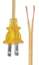 B&P Lamp® Clear Gold, 18/2 Plastic Covered Lamp Cord Sets (12 ft. SPT-2)