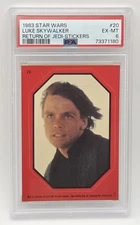 1983 STAR WARS LUKE SKYWALKER RETURN OF JEDI-STICKERS PSA EX-MT 6 CARD #20