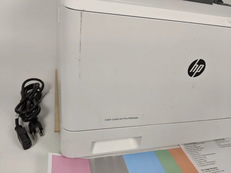 HP Color LaserJet Pro M454DN Color Workgroup Laser Printer, NO TONER Pages 23088 - Image 2 of 4