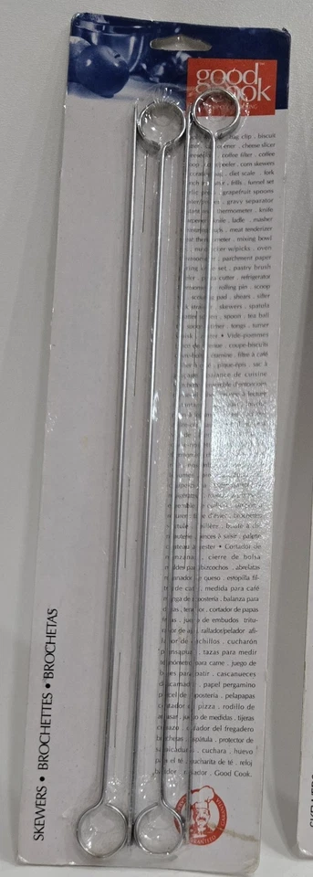 Good Cook 12-inch Metal Skewers / 2 pks Of 4 / Reusable • Free Shipping  - Image 2 of 4