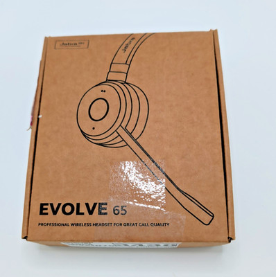 Jabra Evolve 65 Wireless Headband Headset Dual Bluetooth Boom Mic 