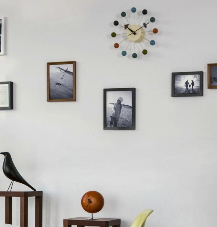 George Nelson Diseño Bola Reloj Pared Multicolor Nuevo Diseñador Reloj Pared H Foto 3 de 3