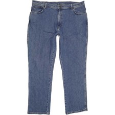 Wrangler Durable Quality  Herren Blau Straight Stretch Jeans W42 L32 (81899)