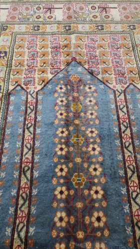 Turkish Oriental Carpet Rug Hand Made Wool Vintage Kars 6ft x 3ft 11" - Picture 14 of 19