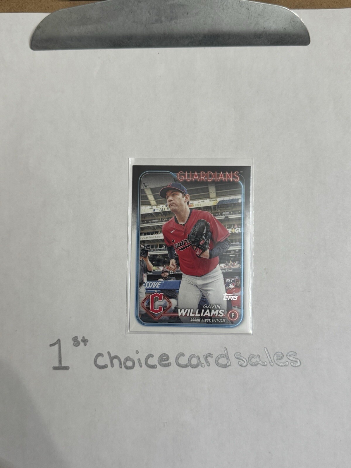 2024 Topps Update Series #US294 Gavin Williams Rookie RC