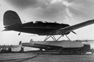 Szene Landung Charles Lindberghs Flugzeug Spirit St Louis Kreuzung A-1933 4x6 Pho