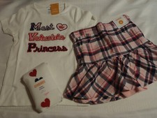 Gymboree Homecoming Kitty Size 6 Skirt Bike Shorts Shirt 5-7 Tights Outfit