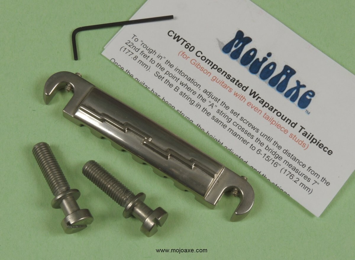 Lightning Bolt Wraparound Bridge (w Studs) for Gibson SG Les