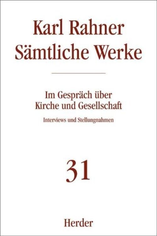 Thumbnail - Karl Rahner Sämtliche Werke | Interviews Und Stellungnahmen | Buch |