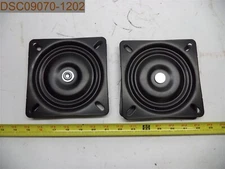 QTY = 2: Unbranded Bar Stool Chair Swivels, 6-1/8" x 6-1/8" 7/8", Black