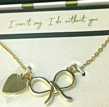 TR Things Remembered Infinity Necklace Gold Tone
