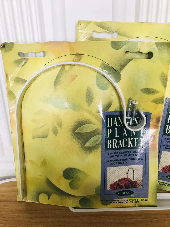 Lote de 4 Suportes de Plantas Suspensos de Metal Branco com Hardware, Plantadeiras de 7”, AmerTac - Imagem 2 de 4