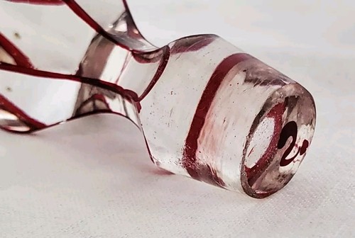 Bohemian Ruby Glas Spa Parfüm Flasche Dekanter Grand Tour Souvenir 5,5" Mängel - Bild 15 von 18