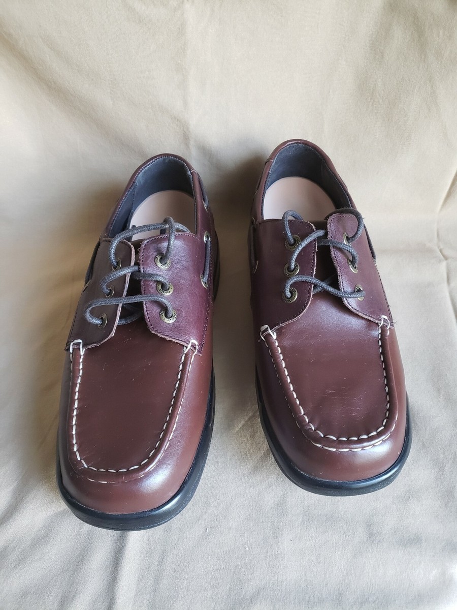 Apex B2900M Men\'s Wide Brown Leather Comfortable Shoes Lace Up Size 12 Wide APEX MEN´S TAN/BROWN B2900M BIO BOAT SHOE 8.5 WIDE | eBay main image 3