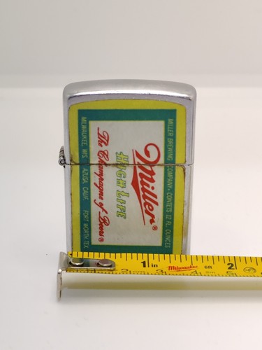 Vintage WIND PROOF MILLER High Life Advertising LIGHTER  My Lite  - Picture 4 of 13
