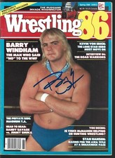 TC323  Barry Windham Signed Wrestling Magazine w/COA *BONUS*