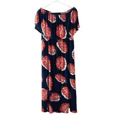 Lucky Brand Women's Tossed Leaf Strapless Dress, Sz L