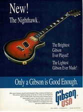 1994 Gibson Nighthawk Electric Guitar Vintage Print Ad
