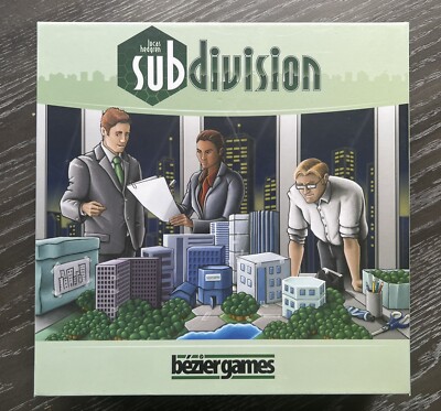 Subdivision Board Game by Lucas Hedgren 2015 Bezier Games, New and Sealed