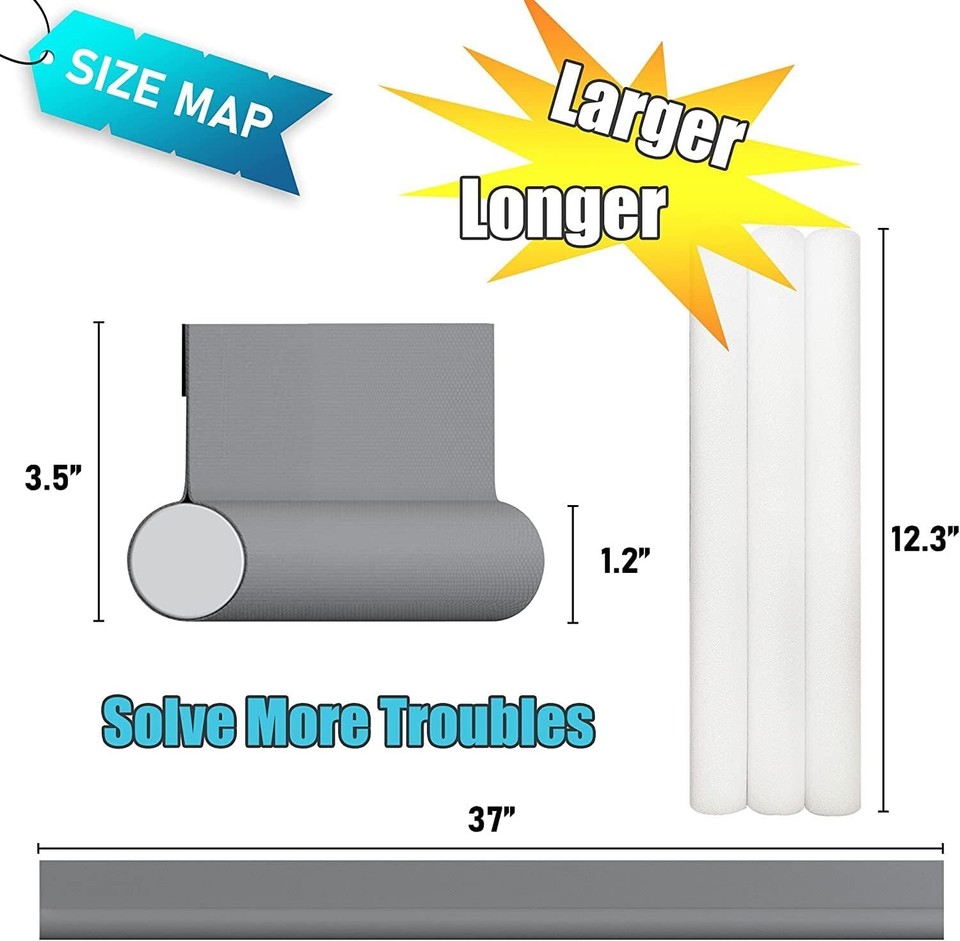 Door Draft Stopper Under Noise Blocker Insulator Sweep Bugs Mice