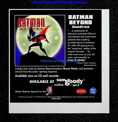 Batman Beyond Kids WB TV 1999 DC Comics Trade Print Magazine Ad Poster ADVERT