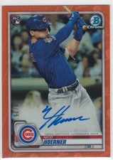2020 Bowman Chrome Orange Refractor Autograph NICO HOERNER Auto #CRA-NH #19/25