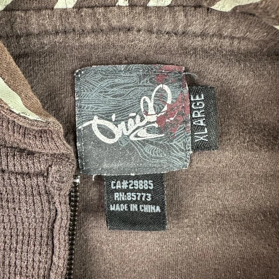 Chaqueta sudadera vintage Y2K O’Neil marrón cremallera completa etiqueta XL 27x20 se adapta a las más pequeñas Foto 3 de 4