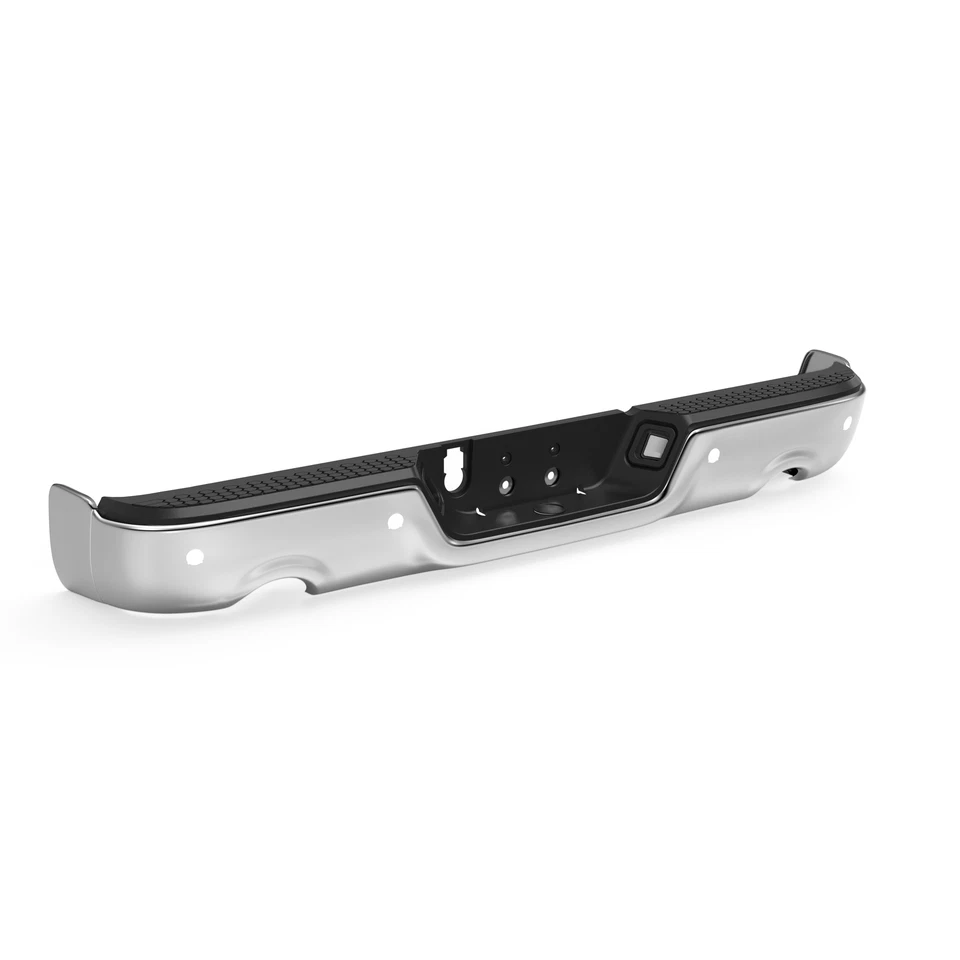 Chrome Rear Bumper For 2009-2018 Dodge Ram 1500 w/ Dual Exhaust & Sensor Holes - Imagem 2 de 4