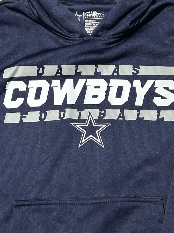 Dallas Cowboys Pullover Sudadera con Capucha Juvenil Talla Pequeña (8) Ropa de Equipo NFL Foto 3 de 4