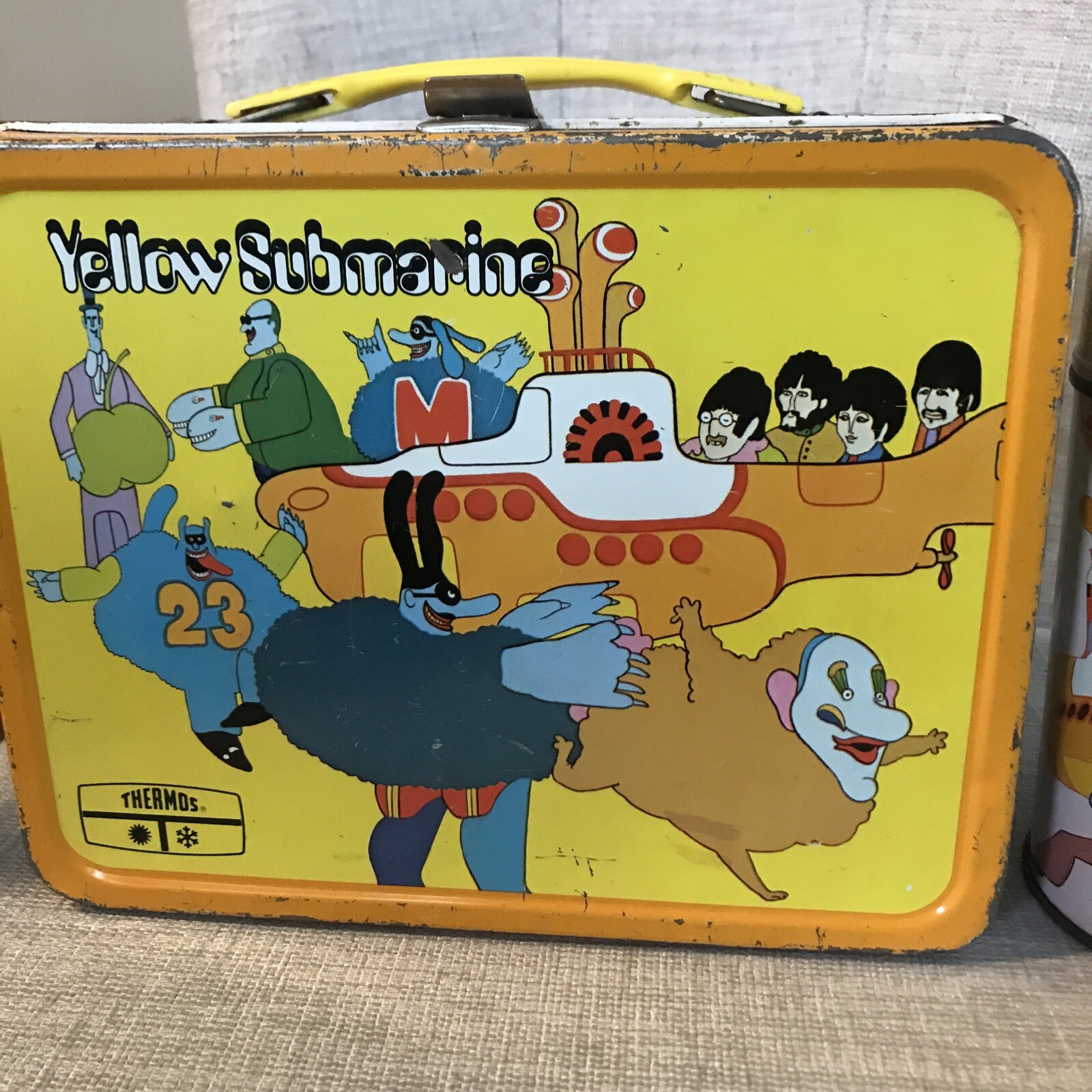 BEATLES Yellow Submarine 1968 Vintage Original Lunch Box Lunchbox With