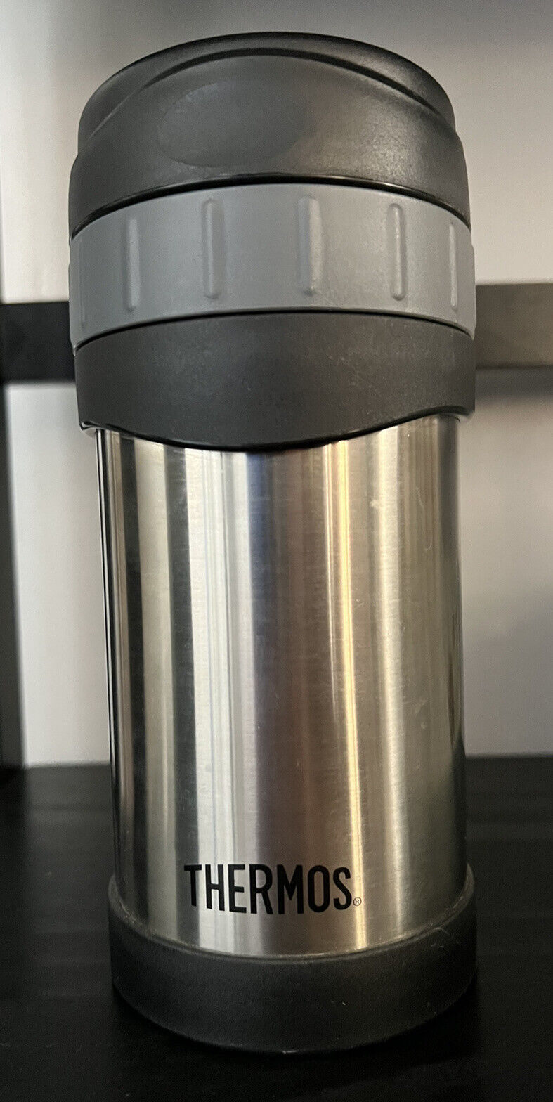 Thermos 2330tri6 Black/silver Stainless Steel Vacuum Insulated Food Jar 10  Oz. for sale online