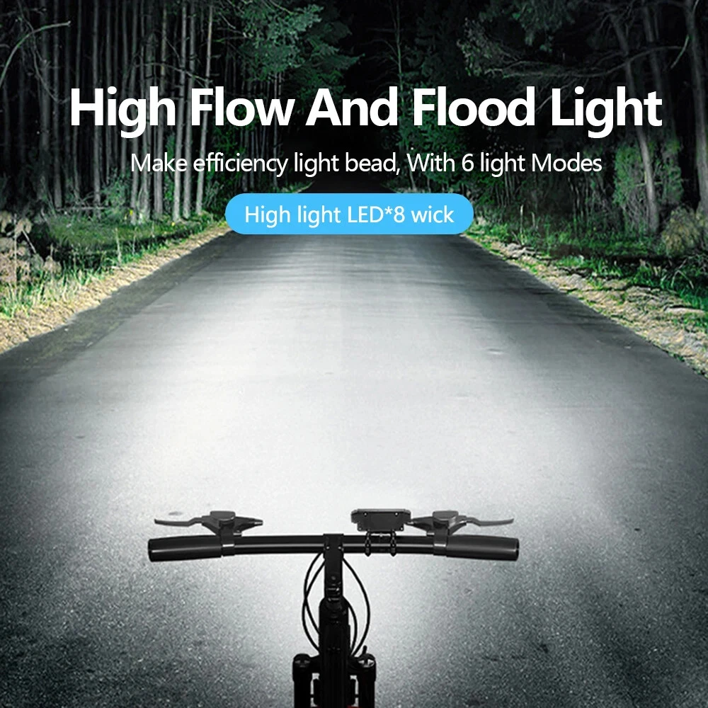 Bicycle Front Light Rechargeable MTB Bike Light Waterproof Outdoor Night Riding - Picture 6 of 20